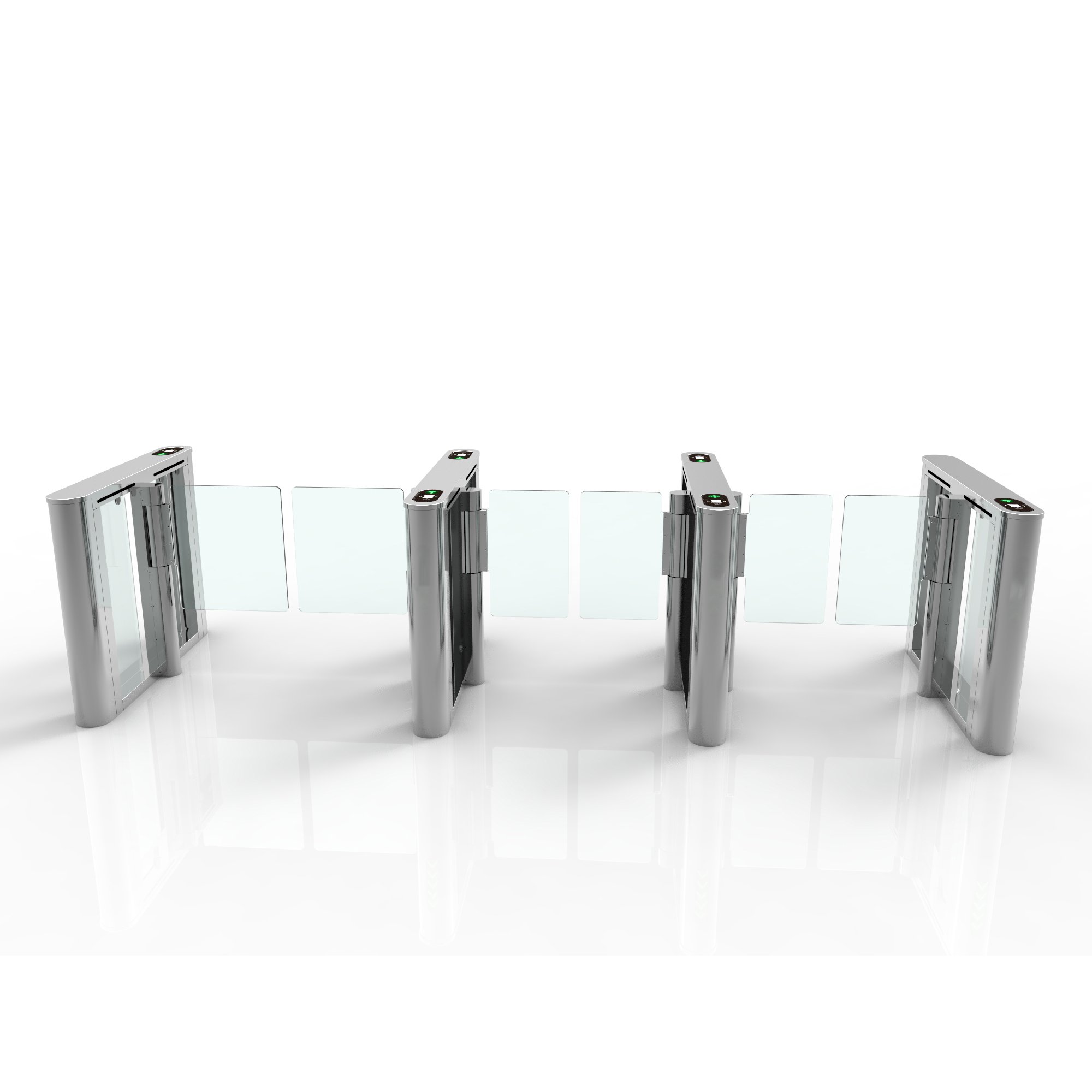 Bosiny Custom high-end 120mm ultra-thin body bidirectional Barrier Gates Turnstile with QR code IC card facial recognition