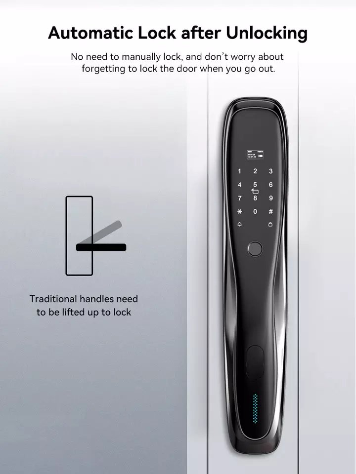 TOPTEQ DF01 Smart Door Lock With Camera Door Smart Lock Candado Inteligente Fingerprint Smart Door Lock DigitalLock for Home