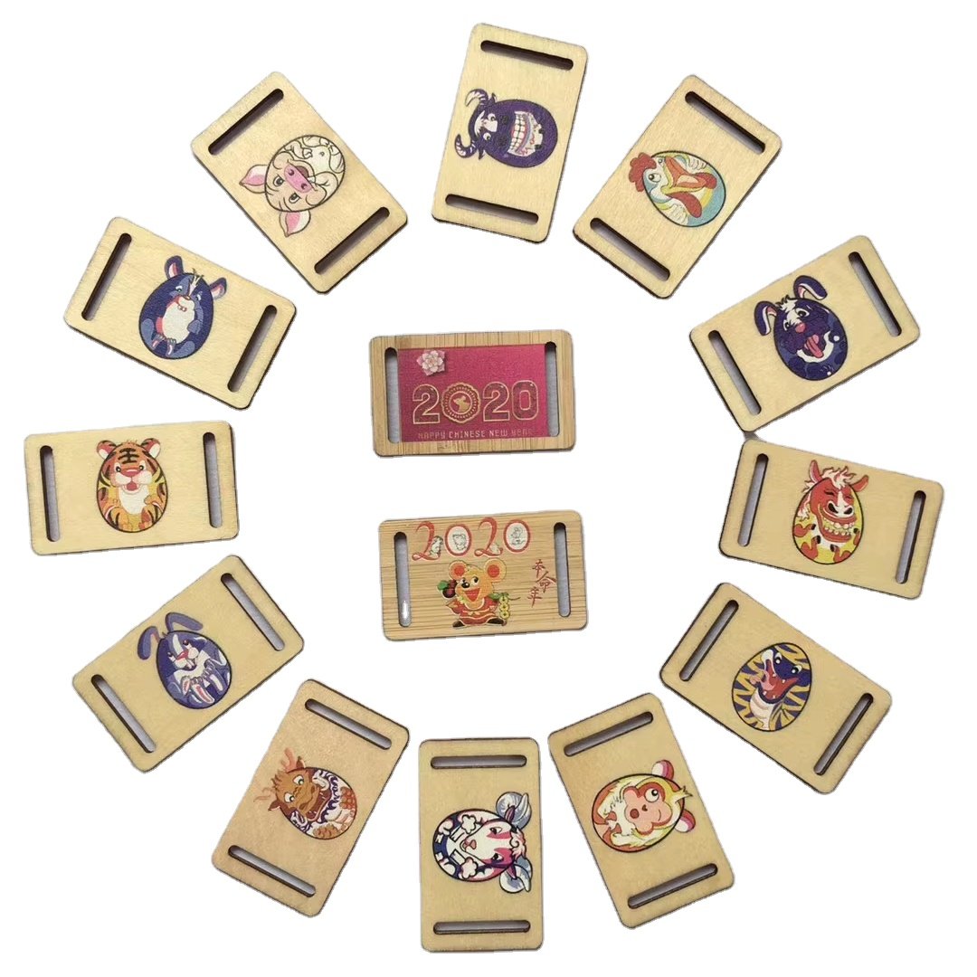 Customized Solid Wood NFC RFID Business Access Control Chip Card Social Media Business Card ID IC Card