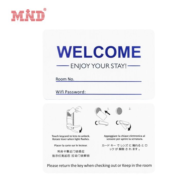 High Quality Hilton Hotel Room Access Control Key Plastic PVC Smart RFID NFC Hotel Card