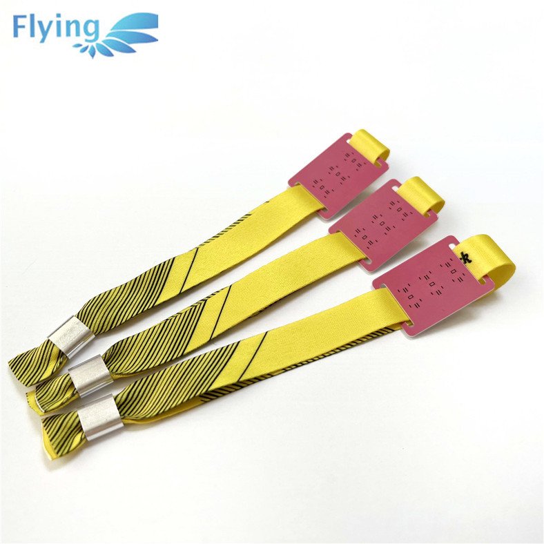 Gold RFID Card for Event Fabric Wristbands