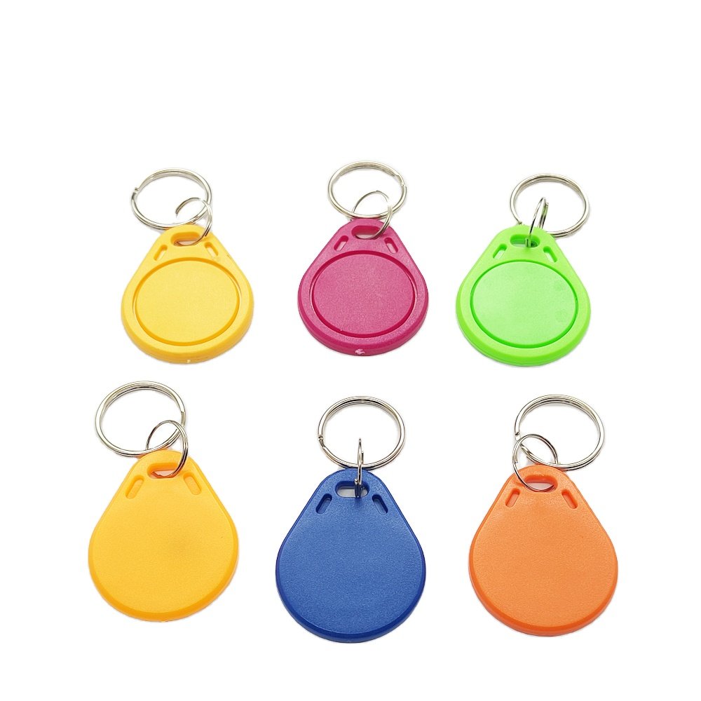 Hot Sale High Quality Waterproof FM11RF08 ABS Keyfob 13.56MHz RFID Key Tag Keychain with metal ring