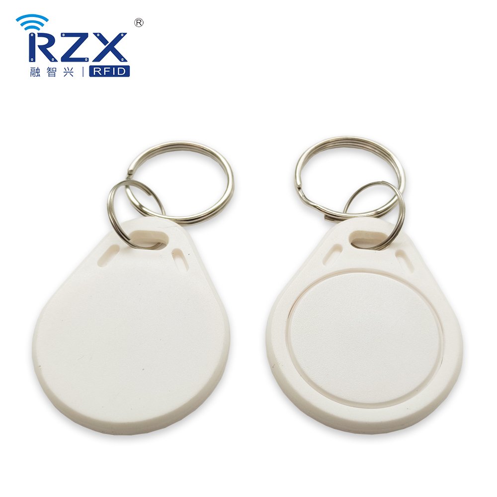 Hot Sale High Quality Waterproof FM11RF08 ABS Keyfob 13.56MHz RFID Key Tag Keychain with metal ring