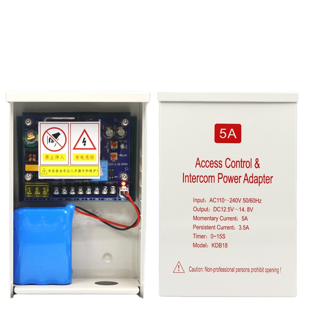 Outdoor rainproof Power Supply RFID card Access Control System Power Supply AC 100~240V intercom system power adapter DC12V 5A