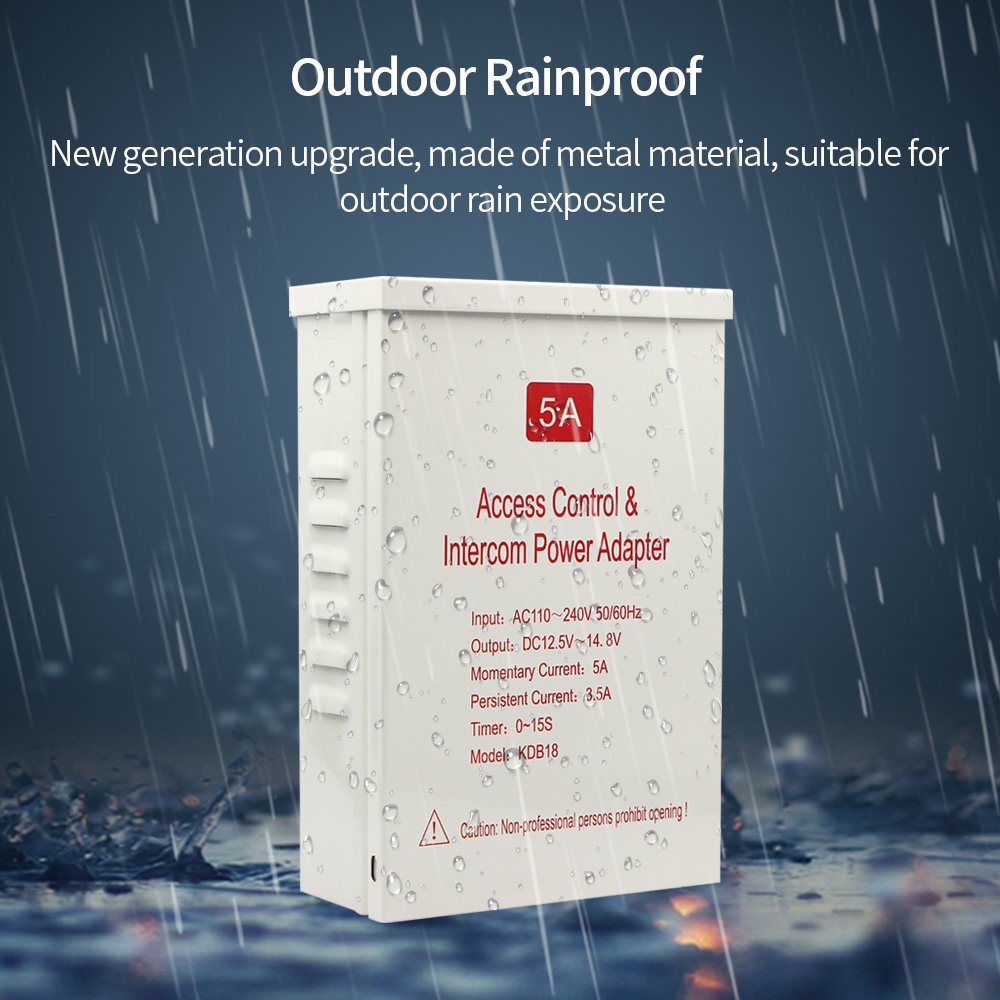Outdoor rainproof Power Supply RFID card Access Control System Power Supply AC 100~240V intercom system power adapter DC12V 5A