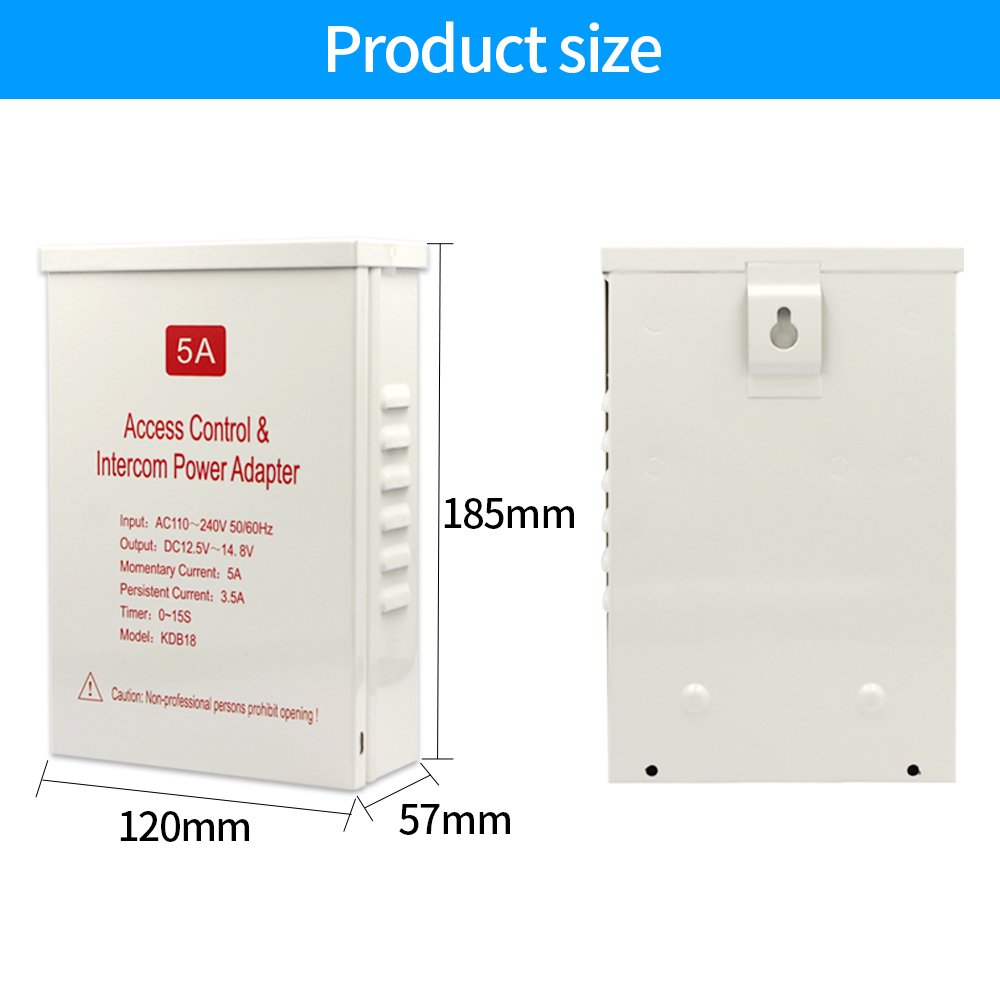 Outdoor rainproof Power Supply RFID card Access Control System Power Supply AC 100~240V intercom system power adapter DC12V 5A