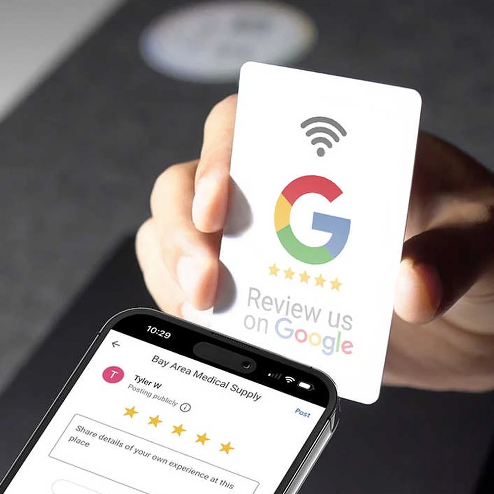 Custom QR Code Tap Business Ins Facebook TIKTOK Social Media RFID Card NFC Google Review Card