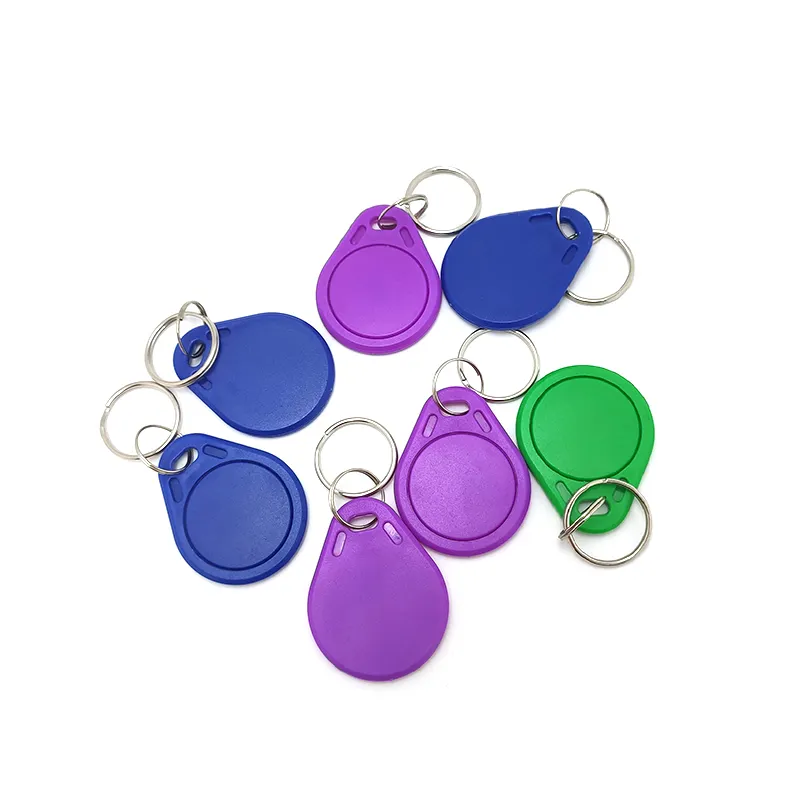 Customized Contactless RFID Tag 13.56mhz Support Mifare Classic 1k Keyfob For Hotel Door Lock access control System