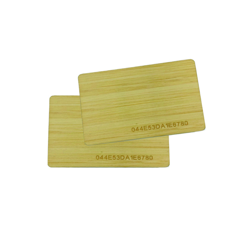 Smart Recyclable Custom Printing Nfc social google Business wooden Bamboo wood nfc card