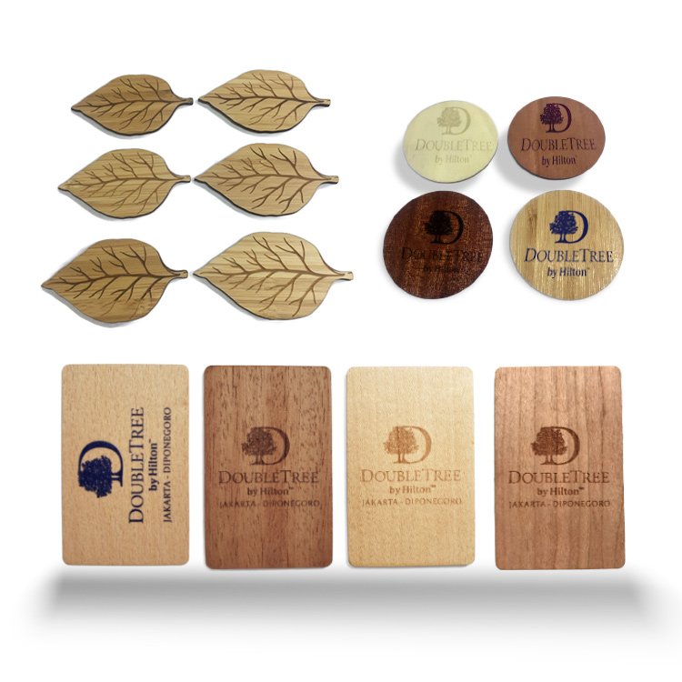 Smart Recyclable Custom Printing Nfc social google Business wooden Bamboo wood nfc card