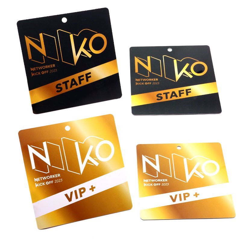 Wholesale Full Color Hole Smart Rfid Chip Event Badges Vip Pass Id Card With Lanyard Custom Size VIP Passes