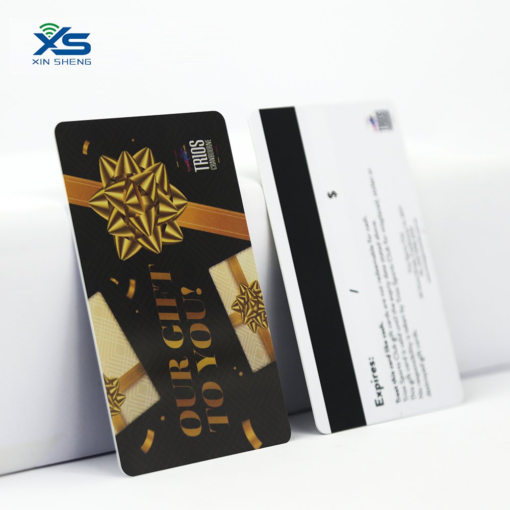 XS Professional Custom PVC business cards with logo Plastic CR80 Loco/Hico Barcode Vip Magnetic Stripe giftcards