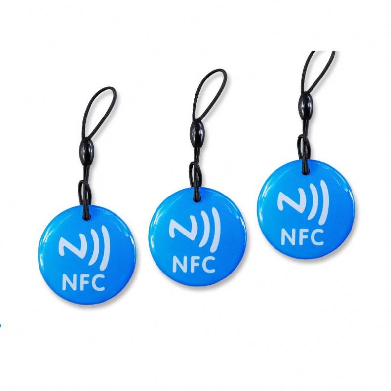 TAG213 NFC Epoxy Tag RFID Sticker Key Card Keychain 13.56MHz Waterproof ISO14443A NFC RFID Epoxy Tag Clear Label