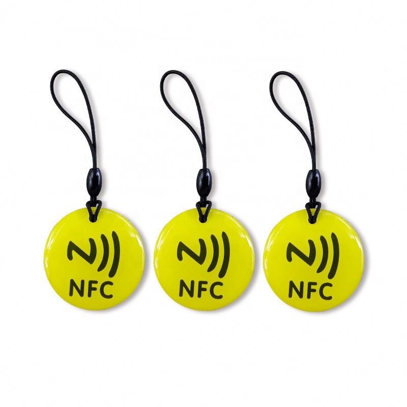TAG213 NFC Epoxy Tag RFID Sticker Key Card Keychain 13.56MHz Waterproof ISO14443A NFC RFID Epoxy Tag Clear Label