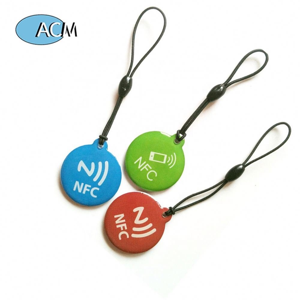 TAG213 NFC Epoxy Tag RFID Sticker Key Card Keychain 13.56MHz Waterproof ISO14443A NFC RFID Epoxy Tag Clear Label