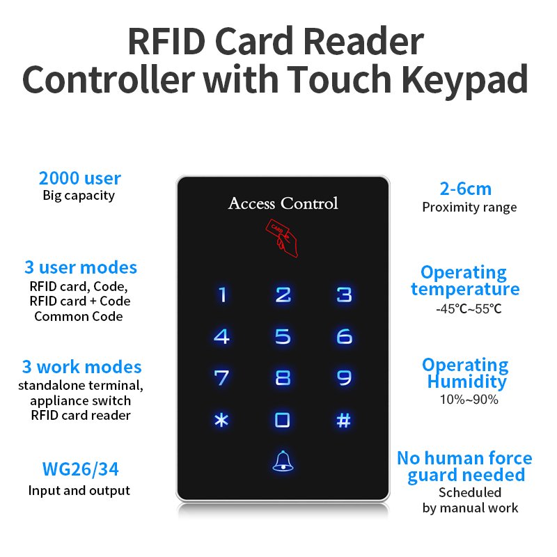 RFID card reader waterproof access controller GT22 Intelligent access control system