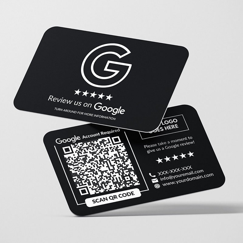 Customizable NFC Stand 13.56Mhz 1K Chip Ntag213 Waterproof PVC Paper Material Google Review Sign Programmable nfc stand custom