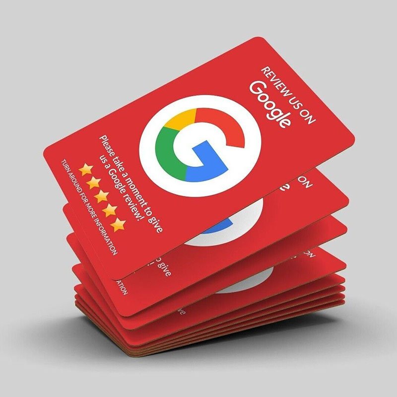 Customizable NFC Stand 13.56Mhz 1K Chip Ntag213 Waterproof PVC Paper Material Google Review Sign Programmable nfc stand custom