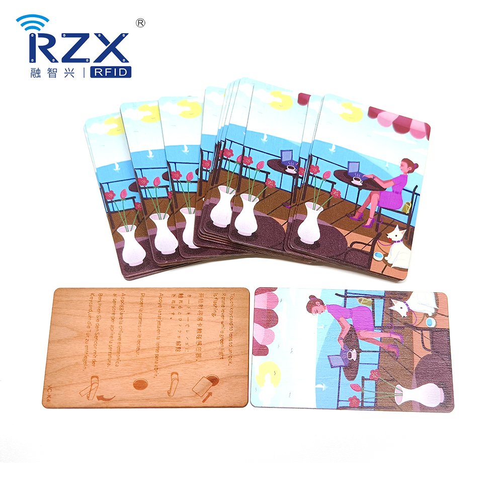 Customized Blank RFID Smart Chip Card Laser Engraved NFC Wood Business Card