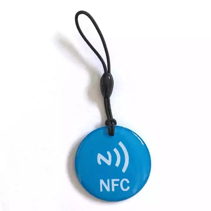 Wholesale Custom 13.56mhz Rewritable Passive nfc card PVC KeyFob Keychain rfid epoxy tag