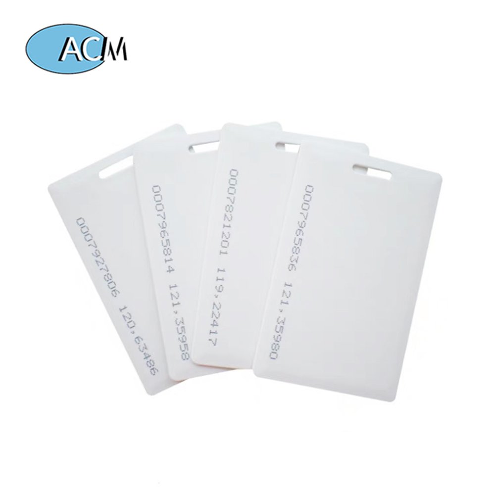 High Quality 125KHz Writable Proximity 1.8mm Thickness White Plastic PVC RFID Chip Card