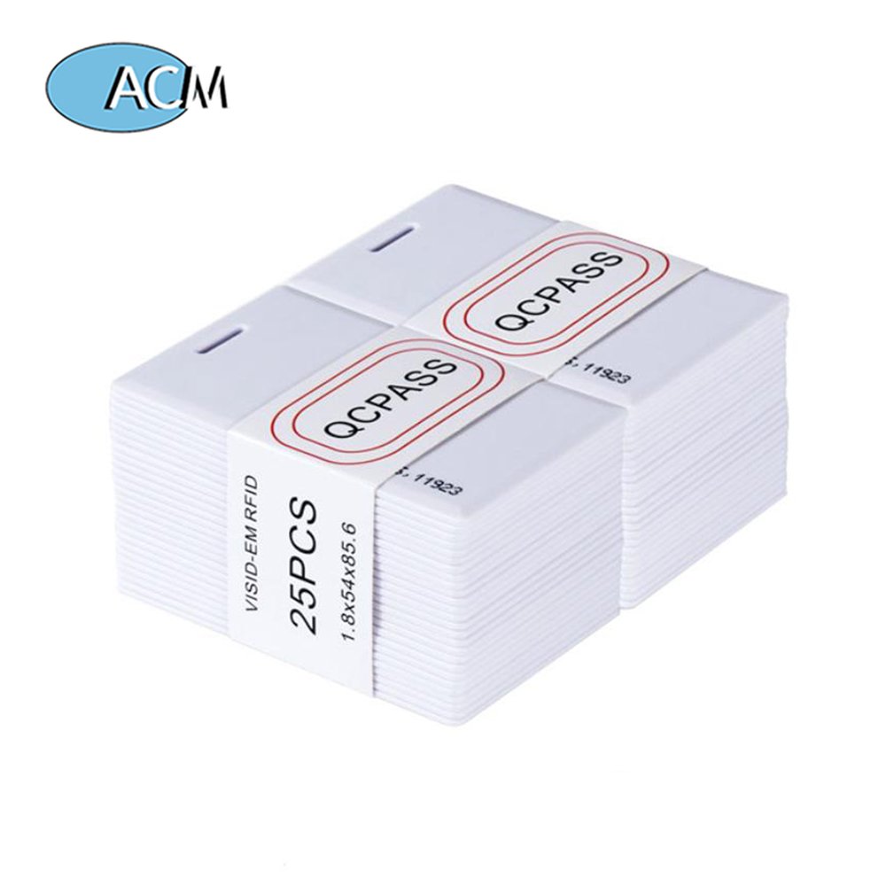 High Quality 125KHz Writable Proximity 1.8mm Thickness White Plastic PVC RFID Chip Card