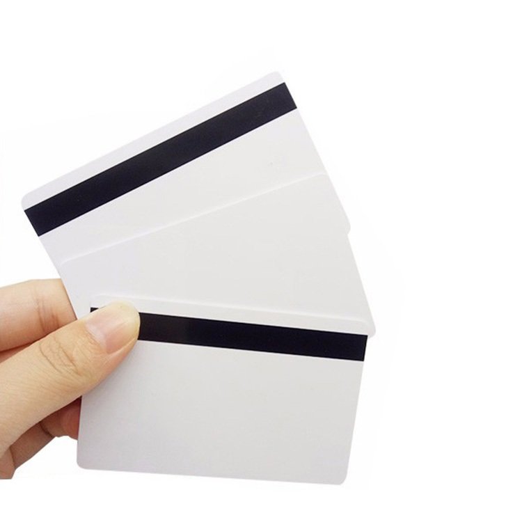2024 good quality matt magnetic strip white blank card standard size PVC business card factory