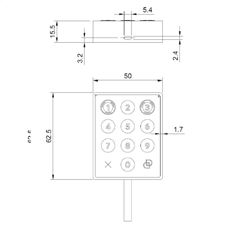 Access Control Card Readers ISO/IEC14443-3-A 13.56mhz Frequency Standard Access Control RFID Reader for Schools and Hotels