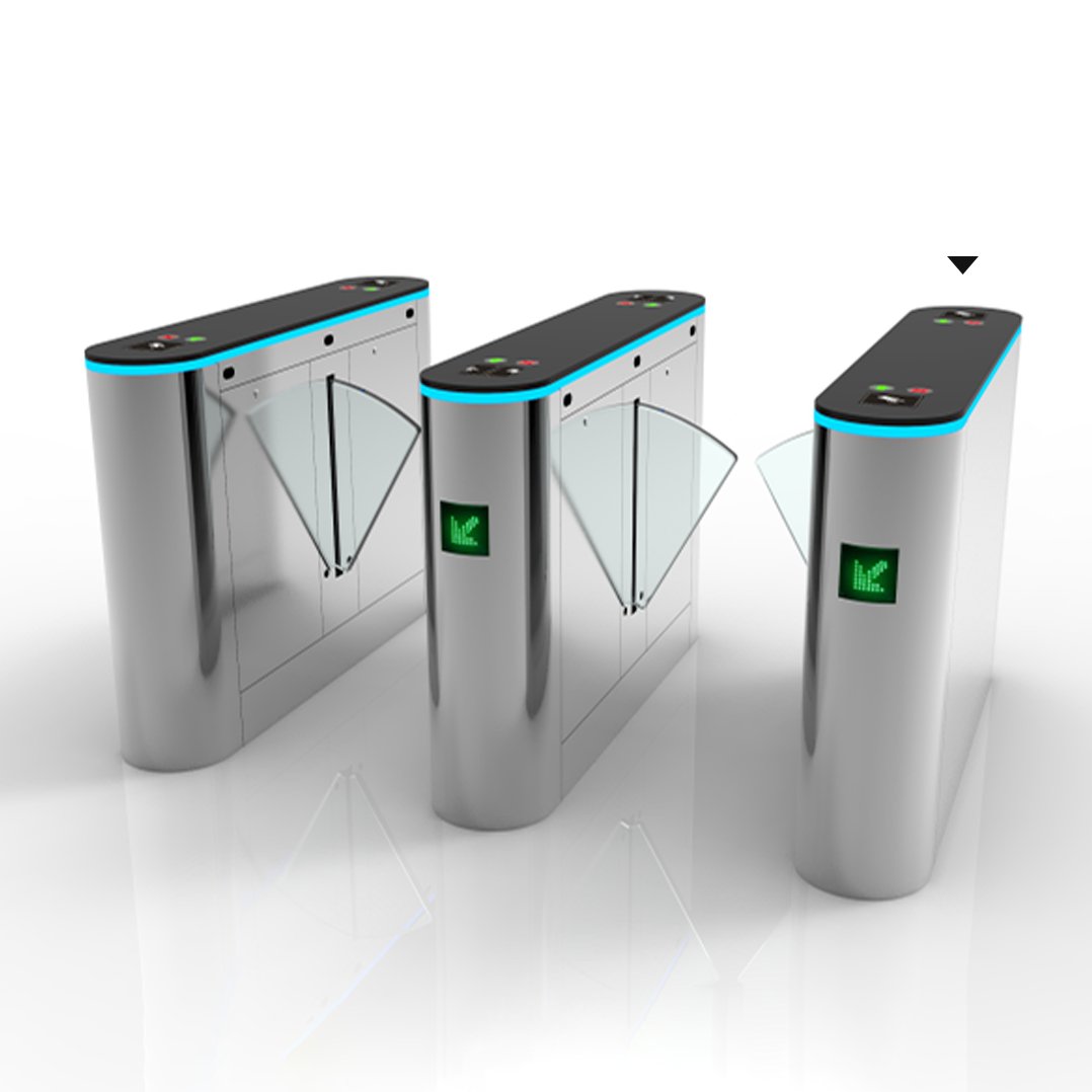 Bosiny Manufacturers Hot Sale Best Electronic Flap Barrier Turnstile Optical Flap Turnstile Gate For Sale with RFID IC card