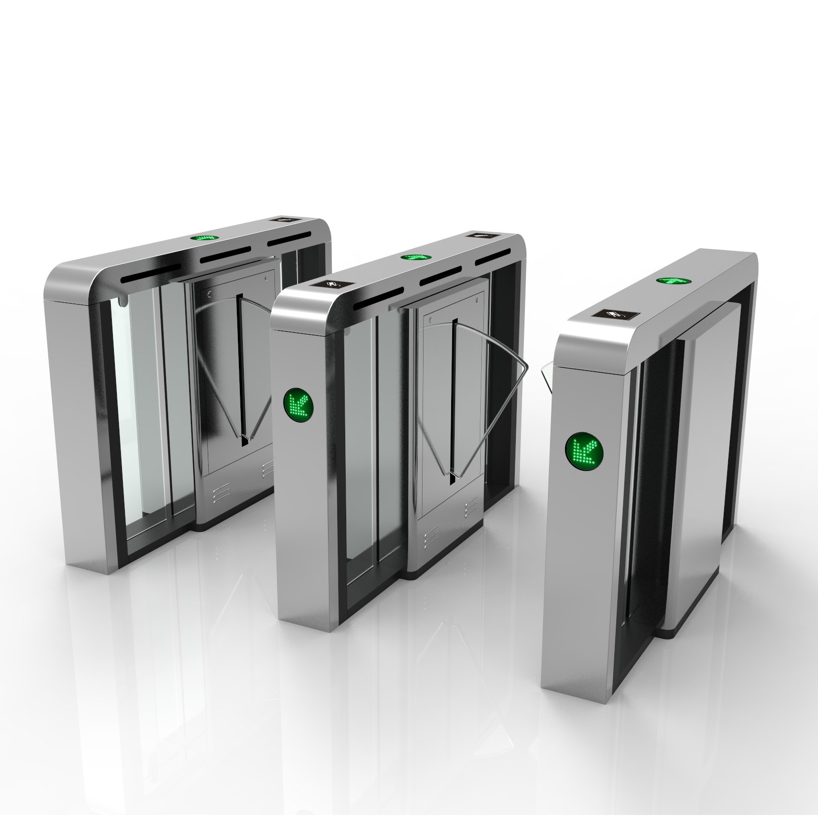 Bosiny Manufacturers Hot Sale Best Electronic Flap Barrier Turnstile Optical Flap Turnstile Gate For Sale with RFID IC card