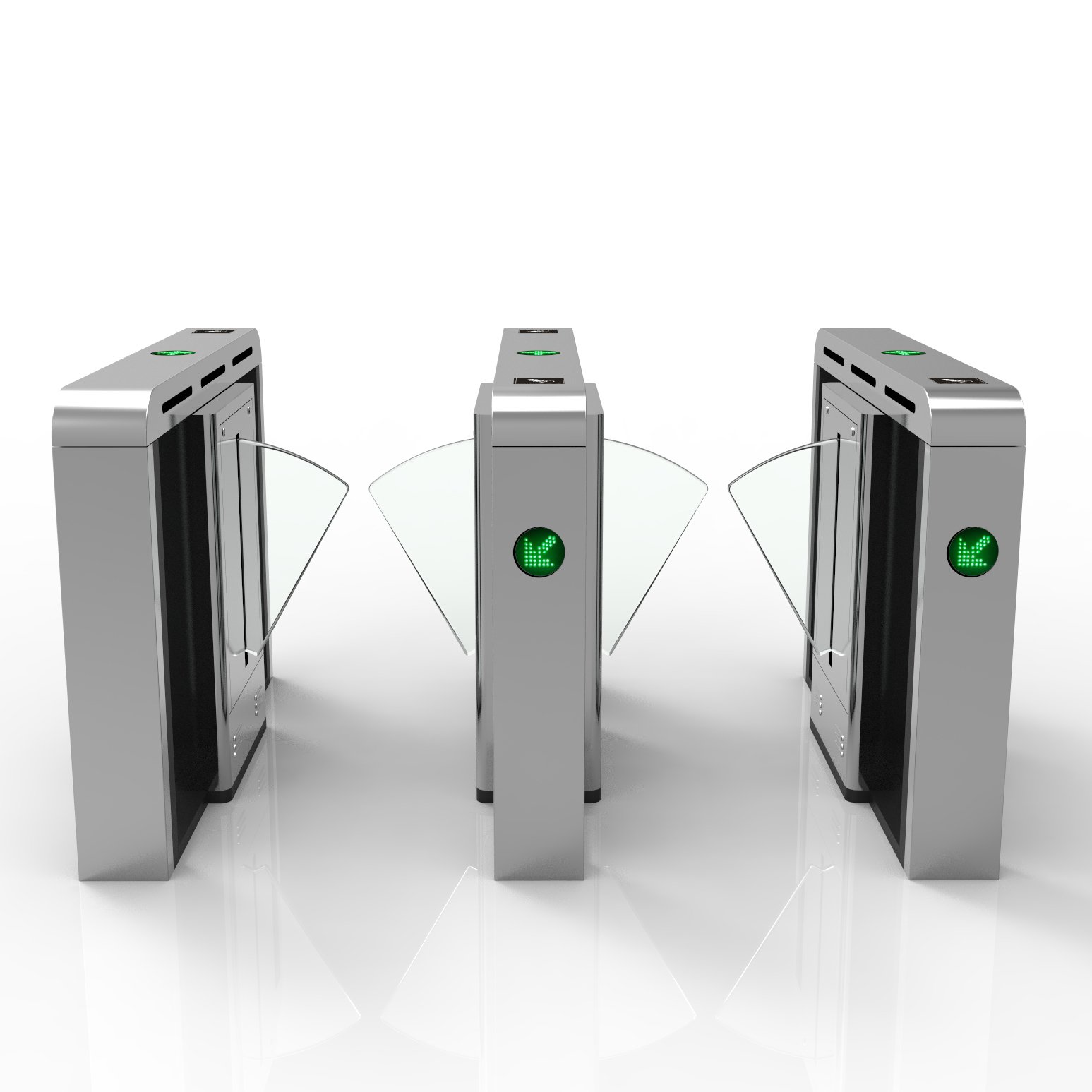 Bosiny Manufacturers Hot Sale Best Electronic Flap Barrier Turnstile Optical Flap Turnstile Gate For Sale with RFID IC card