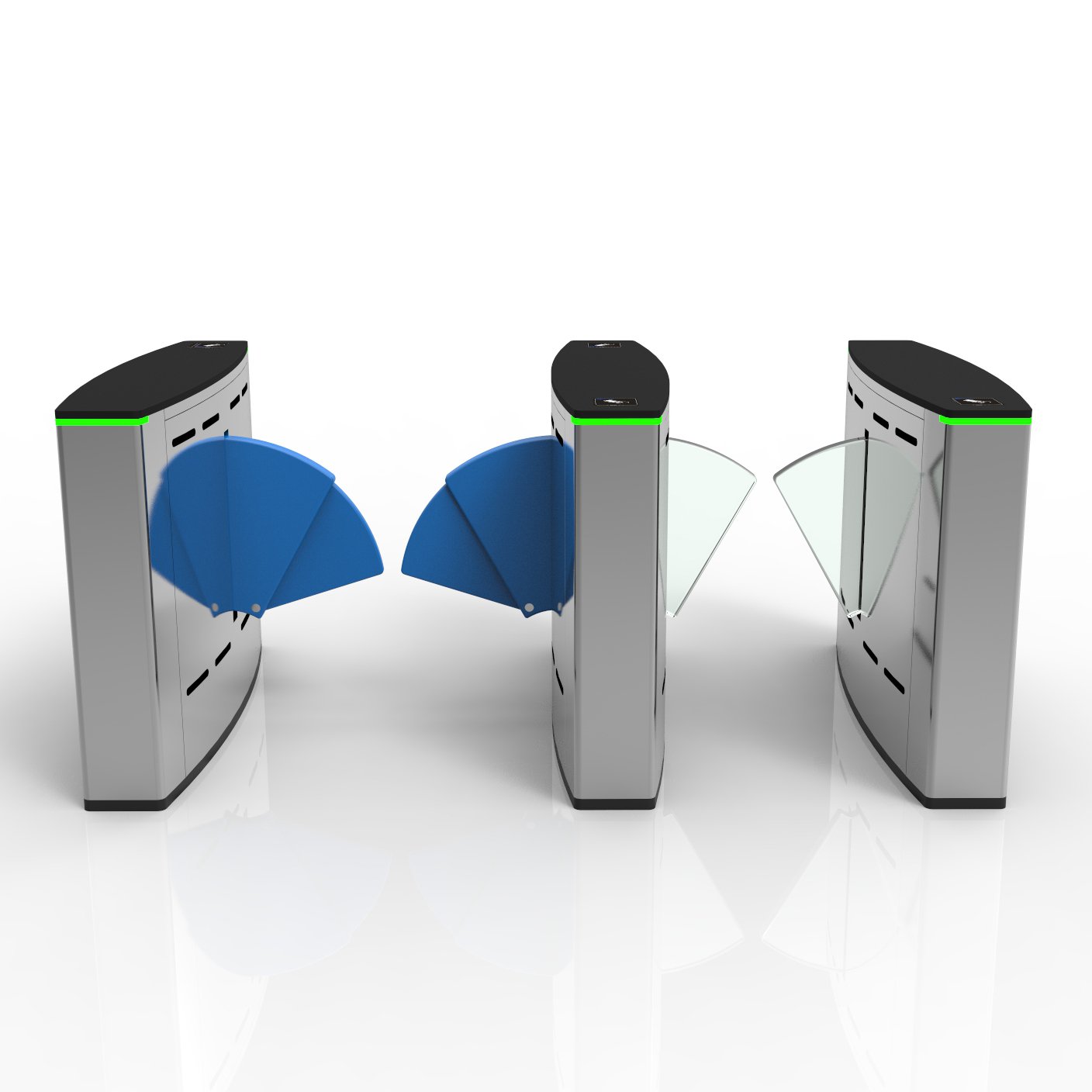 Bosiny Manufacturers Hot Sale Best Electronic Flap Barrier Turnstile Optical Flap Turnstile Gate For Sale with RFID IC card
