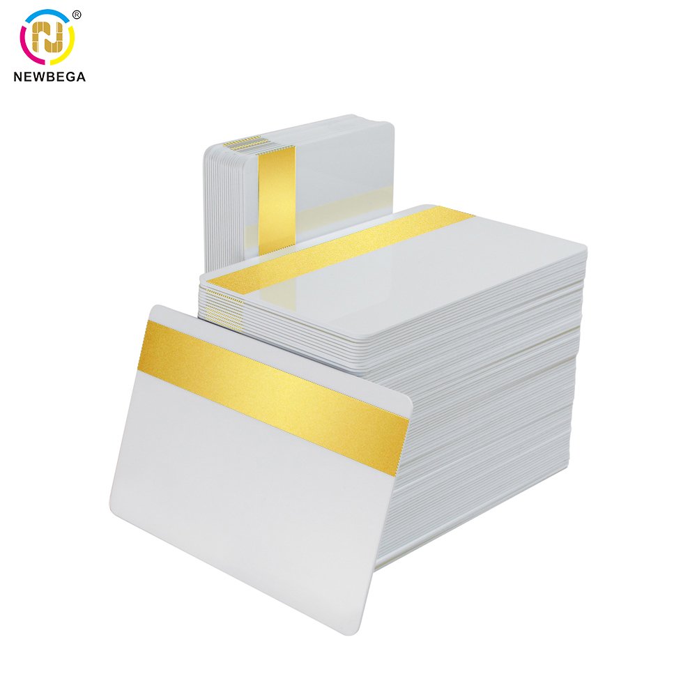 Factory price Plastic PVC white blank card with chip and magstripe