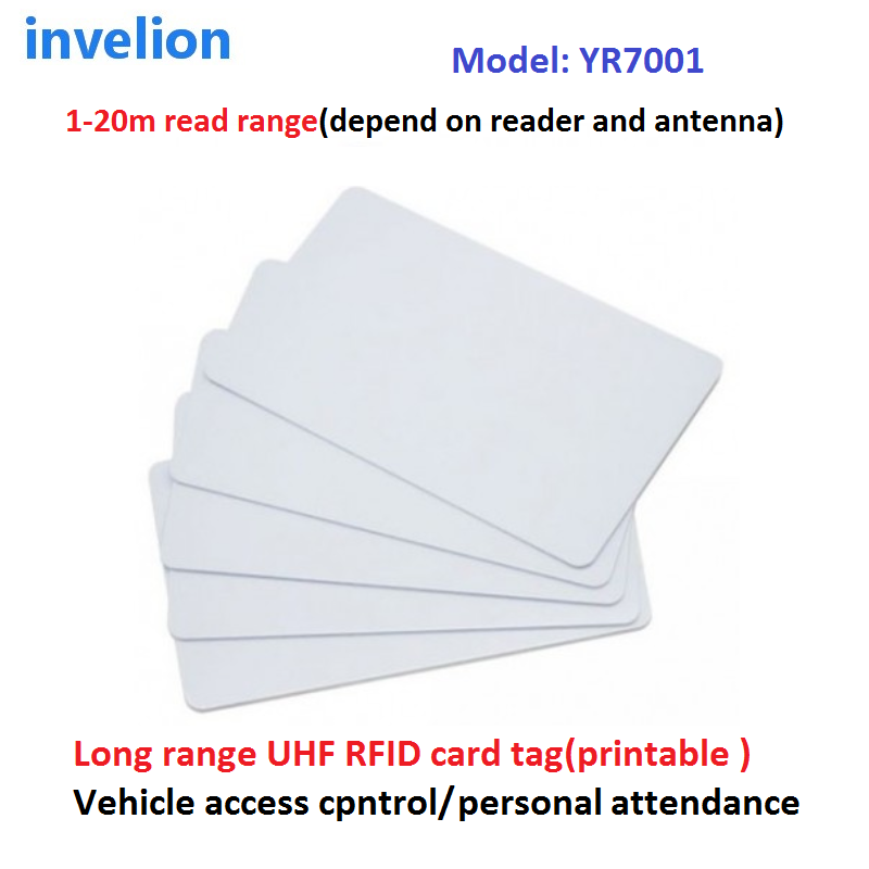 860-960mhz EPC Gen 2 long range waterproof Access Control UHF RFID PVC card tag for personal parking access control