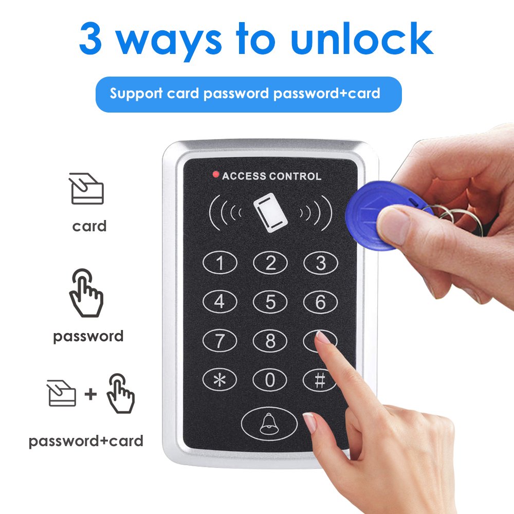125KHz RFID Access Control Keypad card Reader For Door Access Control System smart door lock access controller Door Bell