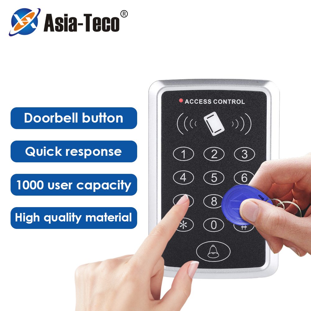 125KHz RFID Access Control Keypad card Reader For Door Access Control System smart door lock access controller Door Bell