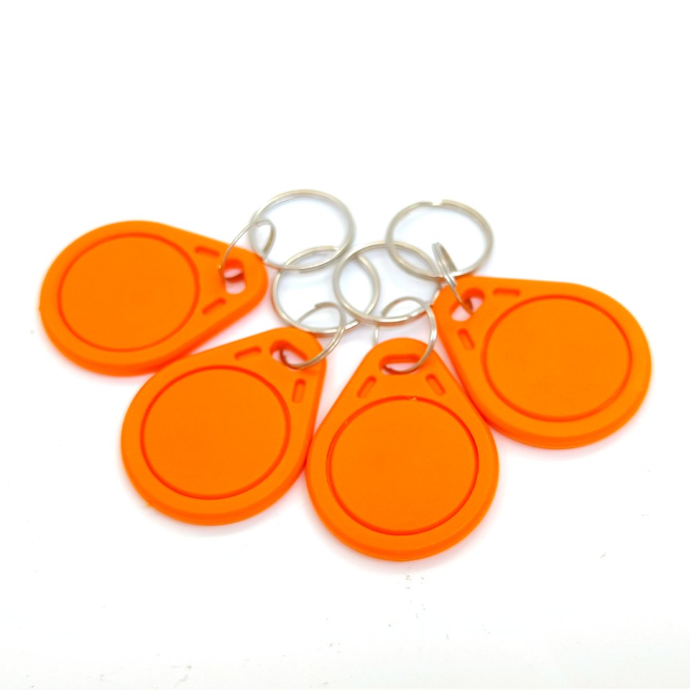 ISO14443A NFC HF 13.56Mhz 41*32mm rfid keyfob with keyring for door and elevator access control