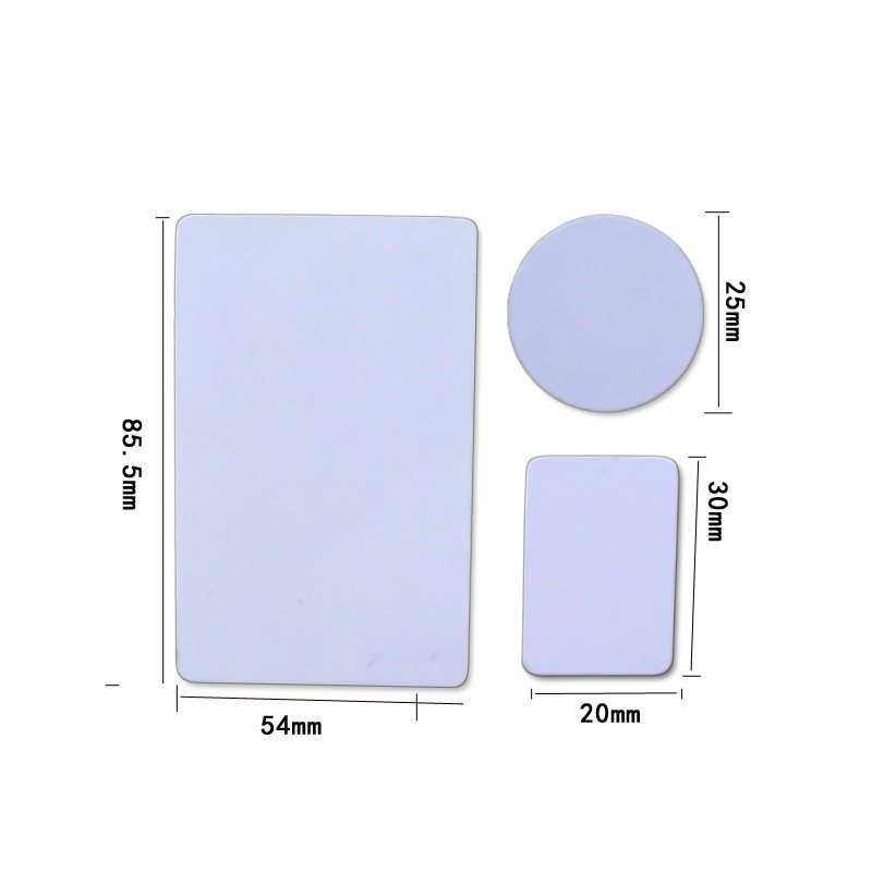 RFID NFC Waterproof PVC/Plastic White Card LF125KHz HF 13.56Mhz UHF 860-914Mhz 1k Chip Inkjet Coated
