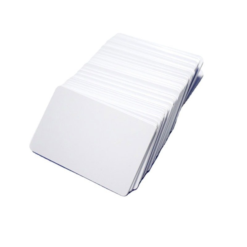 RFID NFC Waterproof PVC/Plastic White Card LF125KHz HF 13.56Mhz UHF 860-914Mhz 1k Chip Inkjet Coated