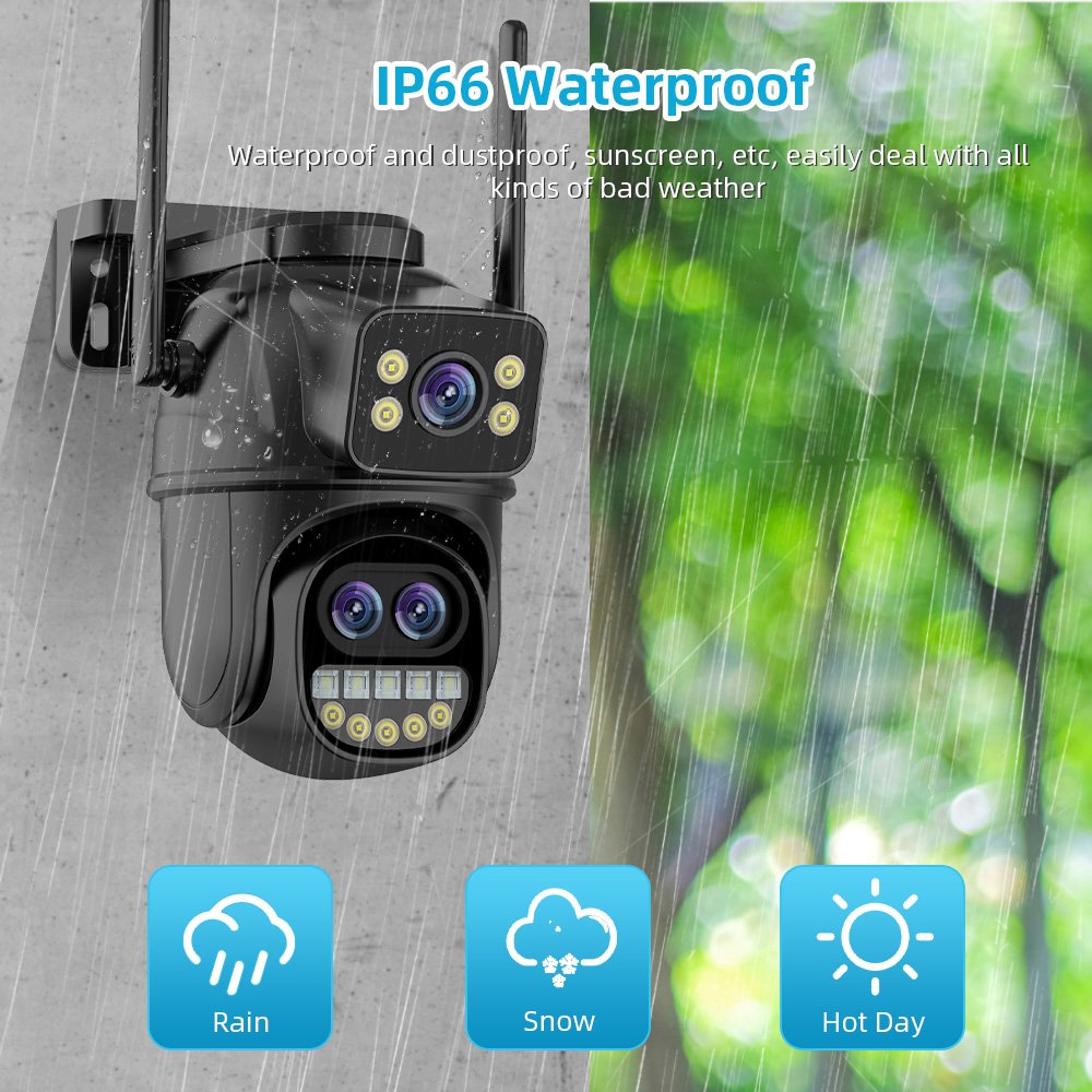 Icsee 8CH H.265 9MP Wireless CCTV System Two Way Audio PTZ WIFI IP Security 8X Zoom Camera 8CH WiFi NVR Video Surveillance Kit