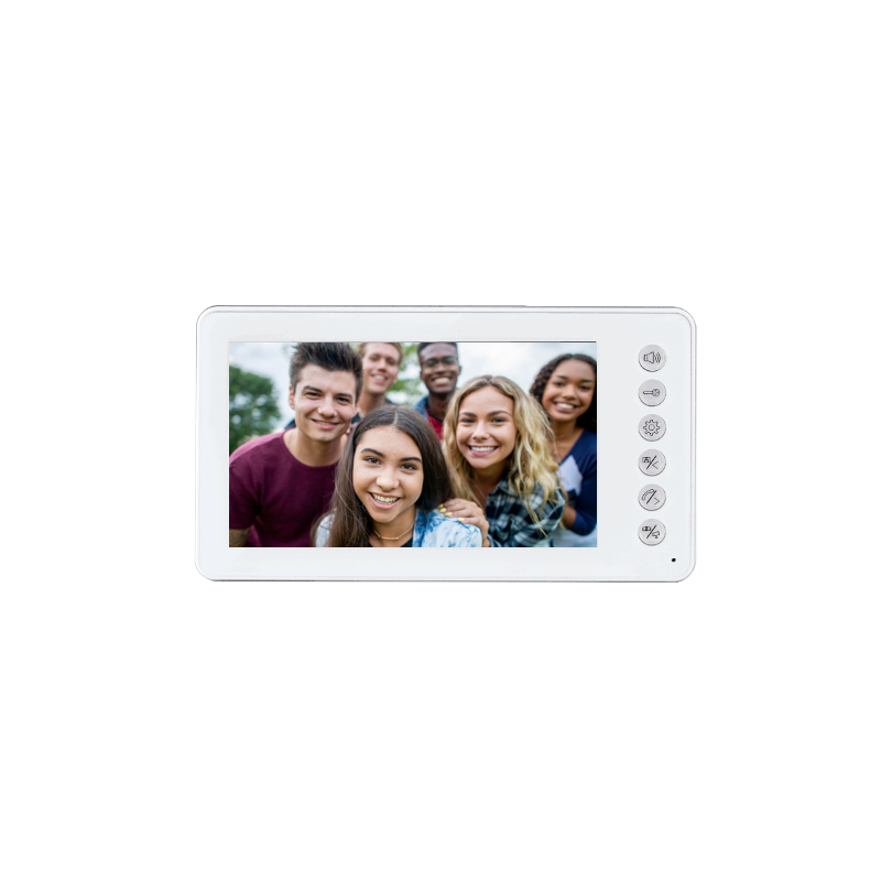2 Wires 7 Inch Screen Indoor Monitor With physical botton 2-Way Intercom Support Multi-function Video Door Phone