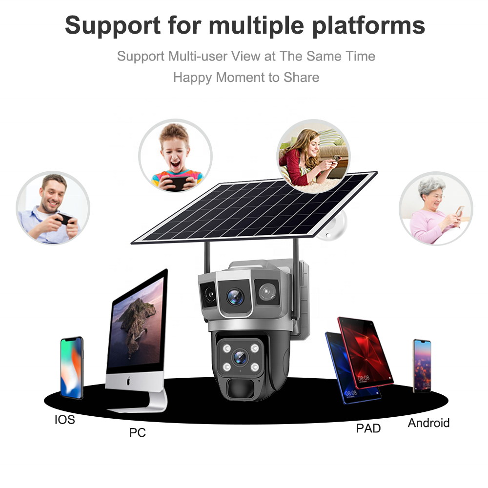 New Arrival Home Security Camera Smart Energy Saving Led Street Light Outdoor Solar Power WiFi Surveillance Systems Cameras
