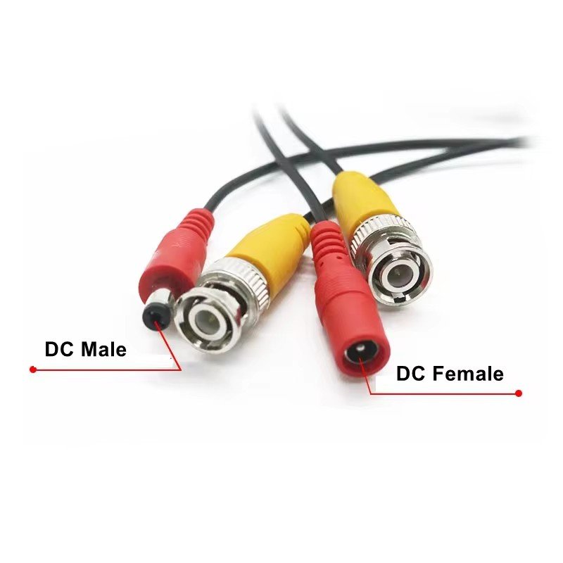 Chinese factory Multi-Length BNC Cable with DC Power - 5 to 30m Options for Vehicle Surveillance & CCTV Systems