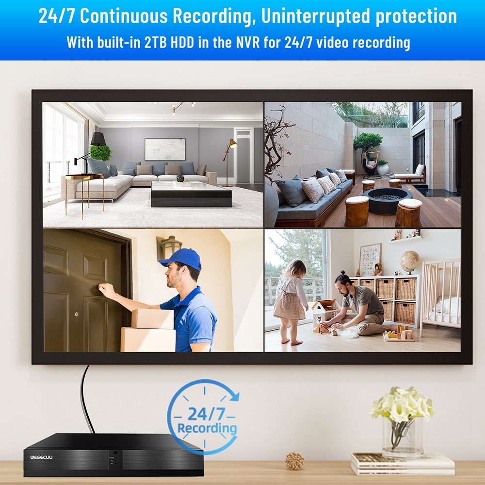 WESECUU video recorder surveillance ip nvr system cctv nvr poe nvr for cctv camera