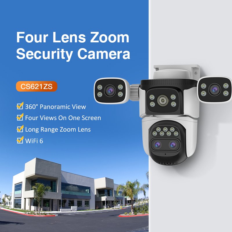 O-Kam Pro CS621ZS Outdoor Smart Human Detection CCTV Camera Wireless WiFi Network CCTV Camera IP66 CCTV System Security Camera