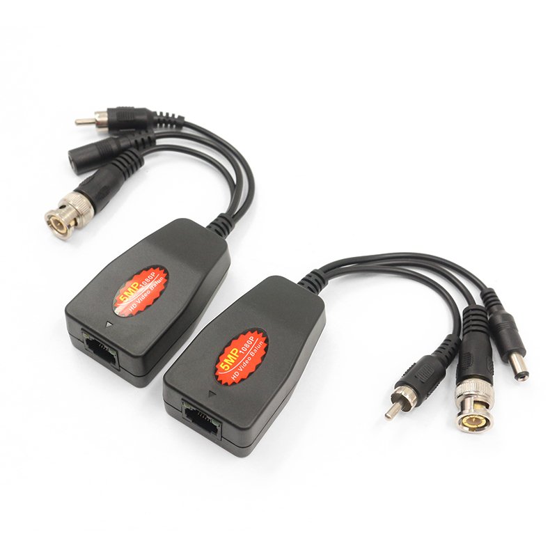 AHD/CVI/TVI Coaxial and Power 3 in 1 video balun Transceiver Cat5e 6 720P/960P/1080P POC/PVT video balun for CCTV cameras