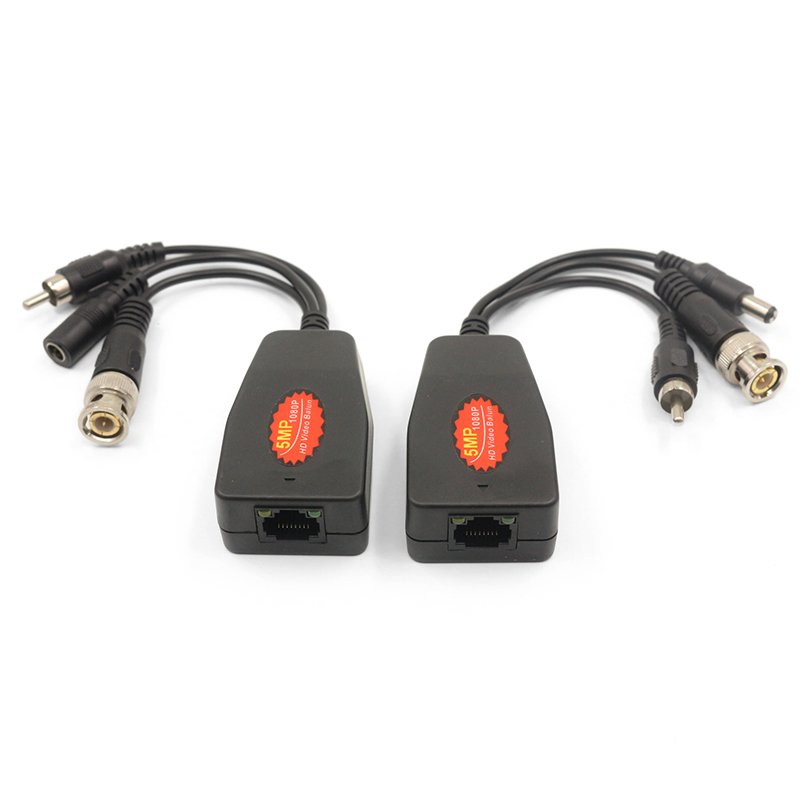 AHD/CVI/TVI Coaxial and Power 3 in 1 video balun Transceiver Cat5e 6 720P/960P/1080P POC/PVT video balun for CCTV cameras