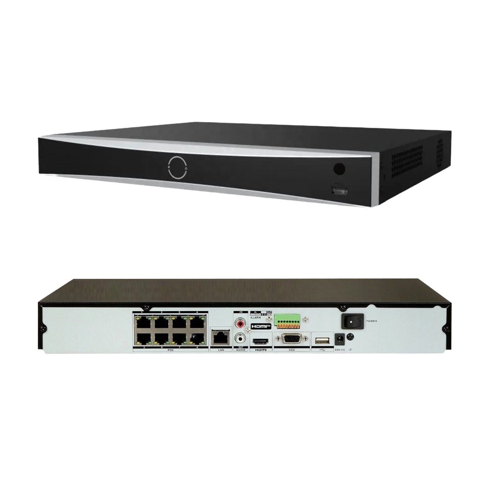 Original HIK 8MP 8-Channel 4K AcuSense NVR DS-7608NXI-K2/8P CCTV IP Security Surveillance Network Video Recorder with 8 PoE