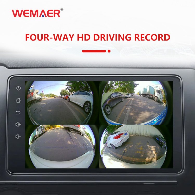 1080P Bird Parking System 360 Degree Panoramic 2D 3D Surround View Backup 4 Camera kit Car Reverse 24v Truck Dvr Side Cameras