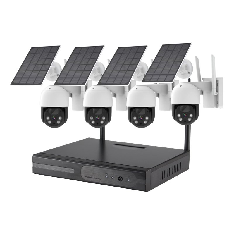 4MP 10ch PIR Two Way Audio Solar WiFi Security Surveillance IP Camera System with Batteries